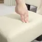 Reposapiés Salón de Tela de Lino Taburete Bajo con Asiento Acolchado Marco de Madera Patas Beige Reposapiés Salón de Tela de Lino Taburete Bajo con Asiento Acolchado Marco de Madera Patas Beige