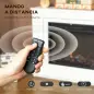 Chimenea Eléctrica 1000/2000W con Efecto de Llama de 5 Niveles de Brillo y 12 Colores para 30 ㎡ Blanco