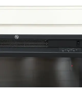 Chimenea Eléctrica 1000/2000W con Efecto de Llama de 5 Niveles de Brillo y 12 Colores para 30 ㎡ Blanco