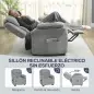 Sillón Relax Reclinable Eléctrico Motor Silencioso 2 Posiciones Memoria Reposapiés Reposacabezas Puerto USB y Bolsillos Sillón Relax Reclinable Eléctrico Motor Silencioso 2 Posiciones Memoria Reposapiés Reposacabezas Puerto USB y Bolsillos