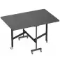 Mesa de Comedor Plegable para 4-6 Personas con Ruedas y Alas Abatibles Mesa Abatible para Cocina 120x80x73cm Negro Mesa de Comedor Plegable para 4-6 Personas con Ruedas y Alas Abatibles Mesa Abatible para Cocina 120x80x73cm Negro