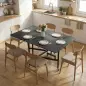 Mesa de Comedor Plegable para 4-6 Personas con Ruedas y Alas Abatibles Mesa Abatible para Cocina 120x80x73cm Negro Mesa de Comedor Plegable para 4-6 Personas con Ruedas y Alas Abatibles Mesa Abatible para Cocina 120x80x73cm Negro