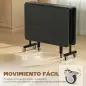 Mesa de Comedor Plegable para 4-6 Personas con Ruedas y Alas Abatibles Mesa Abatible para Cocina 120x80x73cm Negro Mesa de Comedor Plegable para 4-6 Personas con Ruedas y Alas Abatibles Mesa Abatible para Cocina 120x80x73cm Negro