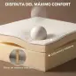 Sofá de 2 Plazas Tapizado en Lino Sintético Asiento y Respaldo Acolchados Patas de Madera Carga 220 kg Blanco Crema Sofá de 2 Plazas Tapizado en Lino Sintético Asiento y Respaldo Acolchados Patas de Madera Carga 220 kg Blanco Crema
