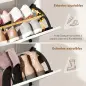 Zapatero Estrecho con 2 Puertas 3 Estantes Laterales y Estantes Ajustables para 15 Pares de Zapatos Blanco Zapatero Estrecho con 2 Puertas 3 Estantes Laterales y Estantes Ajustables para 15 Pares de Zapatos Blanco