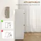 Zapatero Estrecho con 2 Puertas 3 Estantes Laterales y Estantes Ajustables para 15 Pares de Zapatos Blanco Zapatero Estrecho con 2 Puertas 3 Estantes Laterales y Estantes Ajustables para 15 Pares de Zapatos Blanco