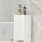 Armario de Baño Alto y Estrecho con Puertas y Estantes Ajustables 30x30x81,5 cm Blanco Brillo