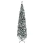 Árbol de Navidad Estrecho 270 cm Árbol Navideño Nevado con 1014 Ramas y Soporte de Metal para Salón Verde y Blanco Árbol de Navidad Estrecho 270 cm Árbol Navideño Nevado con 1014 Ramas y Soporte de Metal para Salón Verde y Blanco