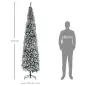 Árbol de Navidad Estrecho 270 cm Árbol Navideño Nevado con 1014 Ramas y Soporte de Metal para Salón Verde y Blanco Árbol de Navidad Estrecho 270 cm Árbol Navideño Nevado con 1014 Ramas y Soporte de Metal para Salón Verde y Blanco
