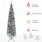 Árbol de Navidad Estrecho 270 cm Árbol Navideño Nevado con 1014 Ramas y Soporte de Metal para Salón Verde y Blanco Árbol de Navidad Estrecho 270 cm Árbol Navideño Nevado con 1014 Ramas y Soporte de Metal para Salón Verde y Blanco