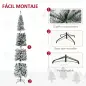 Árbol de Navidad Estrecho 270 cm Árbol Navideño Nevado con 1014 Ramas y Soporte de Metal para Salón Verde y Blanco Árbol de Navidad Estrecho 270 cm Árbol Navideño Nevado con 1014 Ramas y Soporte de Metal para Salón Verde y Blanco