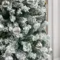 Árbol de Navidad Estrecho 270 cm Árbol Navideño Nevado con 1014 Ramas y Soporte de Metal para Salón Verde y Blanco Árbol de Navidad Estrecho 270 cm Árbol Navideño Nevado con 1014 Ramas y Soporte de Metal para Salón Verde y Blanco