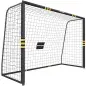 Portería de Fútbol para Jardín 300x120x200 cm con Red Estructura Metálica y Acolchada EPE Negro y Amarillo Portería de Fútbol para Jardín 300x120x200 cm con Red Estructura Metálica y Acolchada EPE Negro y Amarillo