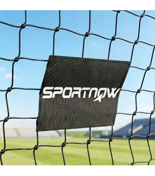 Portería de Fútbol para Jardín 300x120x200 cm con Red Estructura Metálica y Acolchada EPE Negro y Amarillo
