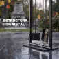 Juego de Utensilios para Chimenea de 5 Piezas de Metal con Cepillo Pala Atizador Pinzas y Soporte Negro Juego de Utensilios para Chimenea de 5 Piezas de Metal con Cepillo Pala Atizador Pinzas y Soporte Negro
