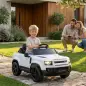 Coche Eléctrico SUV para Niños Land Rover Defender 12 V Mando a Distancia Suspensión Arranque Suave 2,7-4,5 km/h Blanco Coche Eléctrico SUV para Niños Land Rover Defender 12 V Mando a Distancia Suspensión Arranque Suave 2,7-4,5 km/h Blanco