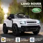 Coche Eléctrico SUV para Niños Land Rover Defender 12 V Mando a Distancia Suspensión Arranque Suave 2,7-4,5 km/h Blanco Coche Eléctrico SUV para Niños Land Rover Defender 12 V Mando a Distancia Suspensión Arranque Suave 2,7-4,5 km/h Blanco