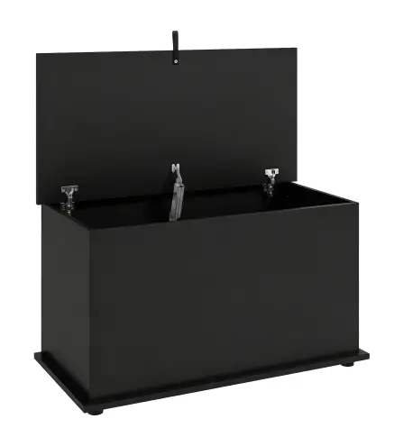 Baúl de Almacenaje 102L con Bisagra de Seguridad Estilo Moderno para Pasillo Dormitorio Salón 80x40x45 cm Negro
