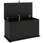 Baúl de Almacenaje 102L con Bisagra de Seguridad Estilo Moderno para Pasillo Dormitorio Salón 80x40x45 cm Negro Baúl de Almacenaje 102L con Bisagra de Seguridad Estilo Moderno para Pasillo Dormitorio Salón 80x40x45 cm Negro
