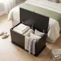 Baúl de Almacenaje 102L con Bisagra de Seguridad Estilo Moderno para Pasillo Dormitorio Salón 80x40x45 cm Negro Baúl de Almacenaje 102L con Bisagra de Seguridad Estilo Moderno para Pasillo Dormitorio Salón 80x40x45 cm Negro