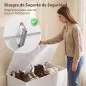 Baúl de Almacenaje 102L con Bisagra de Seguridad Estilo Moderno para Pasillo Dormitorio Salón 80x40x45 cm Blanco Baúl de Almacenaje 102L con Bisagra de Seguridad Estilo Moderno para Pasillo Dormitorio Salón 80x40x45 cm Blanco