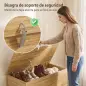 Baúl de Almacenaje 102L con Bisagra de Seguridad Estilo Moderno para Pasillo Dormitorio Salón 80x40x45 cm Roble Baúl de Almacenaje 102L con Bisagra de Seguridad Estilo Moderno para Pasillo Dormitorio Salón 80x40x45 cm Roble