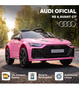 Coche Eléctrico para Niños Audi RS 6 Avant GT 12V con Mando a Distancia 2,4G Motor Doble Arranque Progresivo Suspensión