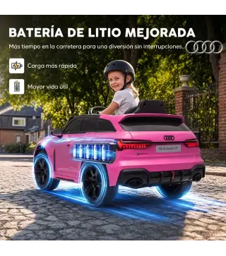 Coche Eléctrico para Niños Audi RS 6 Avant GT 12V con Mando a Distancia 2,4G Motor Doble Arranque Progresivo Suspensión