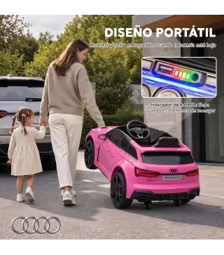 Coche Eléctrico para Niños Audi RS 6 Avant GT 12V con Mando a Distancia 2,4G Motor Doble Arranque Progresivo Suspensión