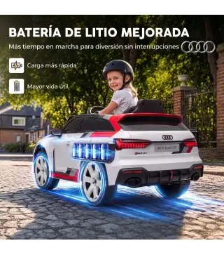 Coche Eléctrico para Niños Audi RS 6 Avant GT 12V con Mando a Distancia 2,4G Motor Doble Arranque Progresivo Suspensión