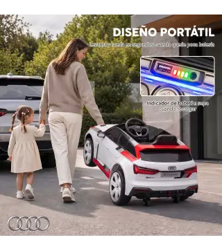 Coche Eléctrico para Niños Audi RS 6 Avant GT 12V con Mando a Distancia 2,4G Motor Doble Arranque Progresivo Suspensión