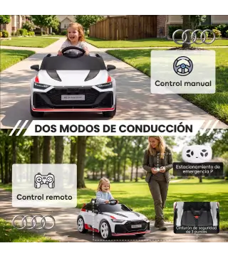 Coche Eléctrico para Niños Audi RS 6 Avant GT 12V con Mando a Distancia 2,4G Motor Doble Arranque Progresivo Suspensión