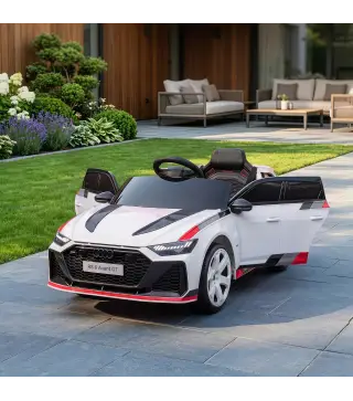 Coche Eléctrico para Niños Audi RS 6 Avant GT 12V con Mando a Distancia 2,4G Motor Doble Arranque Progresivo Suspensión
