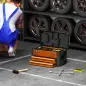 Maletín de Herramientas Resistente con 2 Cajones y Asa de Transporte para Hogar y Taller Naranja Maletín de Herramientas Resistente con 2 Cajones y Asa de Transporte para Hogar y Taller Naranja