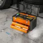 Maletín de Herramientas Resistente con 2 Cajones y Asa de Transporte para Hogar y Taller Naranja Maletín de Herramientas Resistente con 2 Cajones y Asa de Transporte para Hogar y Taller Naranja