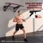 Barra de Dominadas para Pared Plegable con 3 Anillas para Bandas de Resistencia Agarres Antideslizantes Carga 120 kg Barra de Dominadas para Pared Plegable con 3 Anillas para Bandas de Resistencia Agarres Antideslizantes Carga 120 kg