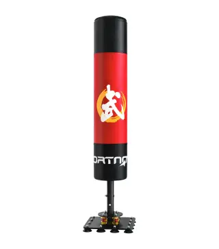 Saco de Boxeo de Pie para Adultos 156 cm con 12 Ventosas Absorción de Impactos para Kickboxing MMA Muay Thai Rojo