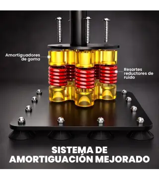 Saco de Boxeo de Pie para Adultos 156 cm con 12 Ventosas Absorción de Impactos para Kickboxing MMA Muay Thai Rojo