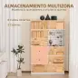 Estantería para Libros Alta y Estrecha con Panel Perforado 2 Cajones 8 Compartimentos Abiertos 120x30x200 cm Blanco Estantería para Libros Alta y Estrecha con Panel Perforado 2 Cajones 8 Compartimentos Abiertos 120x30x200 cm Blanco