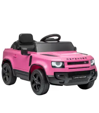 Coche Eléctrico SUV para Niños Land Rover Defender 12 V Mando a Distancia Suspensión Arranque Suave 2,7-4,5 km/h Rosa