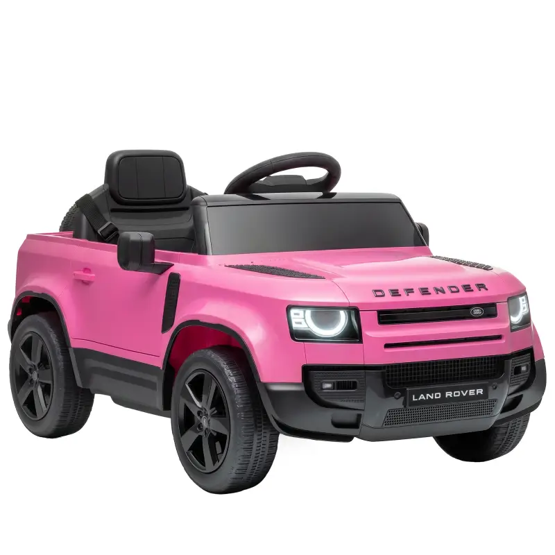 Coche Eléctrico SUV para Niños Land Rover Defender 12 V Mando a Distancia Suspensión Arranque Suave 2,7-4,5 km/h Rosa Coche Eléctrico SUV para Niños Land Rover Defender 12 V Mando a Distancia Suspensión Arranque Suave 2,7-4,5 km/h Rosa
