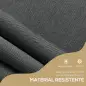 Toldo Manual Retráctil para Balcón 300x120x210-300 cm con Manivela Altura Ajustable Impermeable y Anti-UV Gris Oscuro