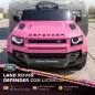 Coche Eléctrico SUV para Niños Land Rover Defender 12 V Mando a Distancia Suspensión Arranque Suave 2,7-4,5 km/h Rosa Coche Eléctrico SUV para Niños Land Rover Defender 12 V Mando a Distancia Suspensión Arranque Suave 2,7-4,5 km/h Rosa