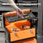 Caja de Herramientas con Ruedas Apilable Carro de Herramientas de Acero con Bandeja Mango Telescópico Naranja y Negro