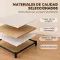 Cómoda para Dormitorio con 5 Cajones de Tela Marco de Acero Cajonera para Salón Oficina Vestidor Beige