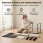 Cómoda para Dormitorio con 5 Cajones de Tela Marco de Acero Cajonera para Salón Oficina Vestidor Beige