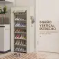Zapatero de 7 Niveles, Zapatero Estrecho de Acero con Funda de Tela no Tejida 2 Bolsillos para 14-21 Pares Beige Zapatero de 7 Niveles, Zapatero Estrecho de Acero con Funda de Tela no Tejida 2 Bolsillos para 14-21 Pares Beige