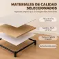 Cómoda para Dormitorio con 4 Cajones de Tela Marco de Acero Cajonera para Salón Oficina Vestidor Beige