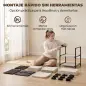 Cómoda para Dormitorio con 4 Cajones de Tela Marco de Acero Cajonera para Salón Oficina Vestidor Beige