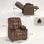 Sillón Relax Reclinable Eléctrico Calor Lumbar Masaje Vibración Motor Silencioso Función Memoria Bolsillos USB Marrón Sillón Relax Reclinable Eléctrico Calor Lumbar Masaje Vibración Motor Silencioso Función Memoria Bolsillos USB Marrón